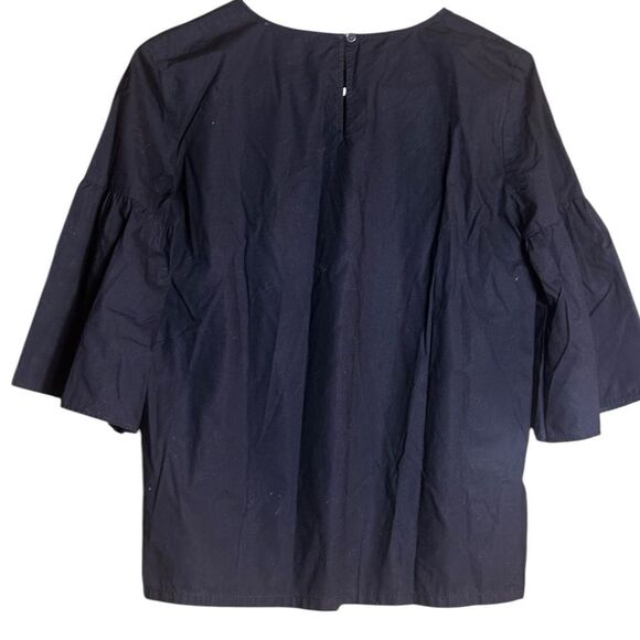 Loft Embroidered Bell Sleeve Floral Parrot Blouse Size XS - Picture 4 of 7